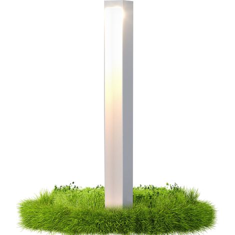 doporro Lampe LED sur Pied Extérieure 5W avec LED Lampe Jardin Étanche IP65 3000K Lumière Chaude Light Extérieure Blanc Design BaldersLights 6x6x60cm