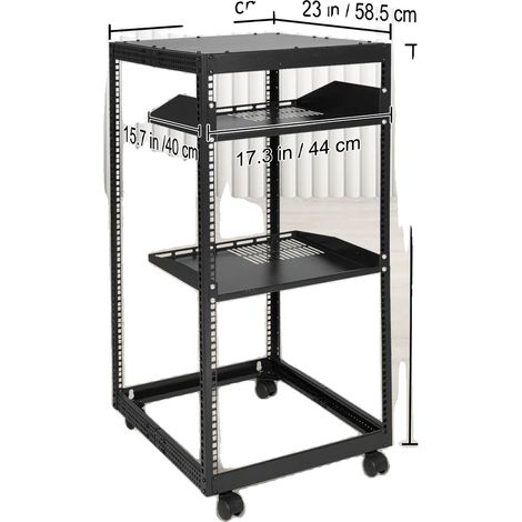 Offenes Rahmenserver-Rack, verstellbare Tiefe, robuste Konstruktion, 20U (1/2)