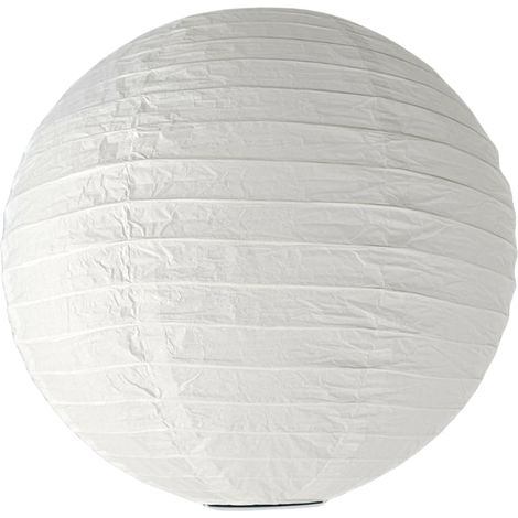Abat-jour en papier décoratif blanc, abat-jour de rechange, verre de lampe pour suspension, lampe de table, projecteur Lampe en papier Ø 40 cm Blanc – Abat-jour de rechange et abat-jour décoratif (1/5)