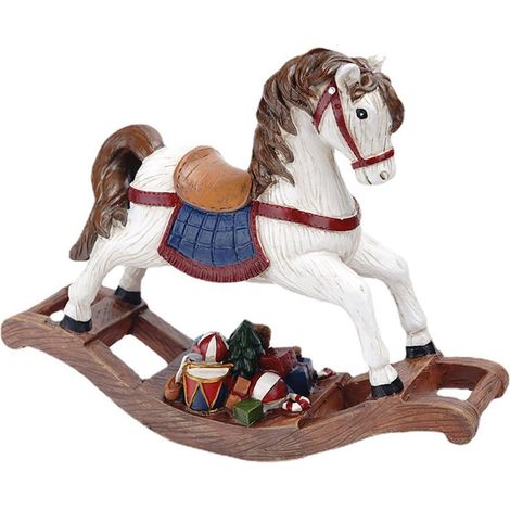 Figurine de Cheval de Noël en résine, modèle de Sculpture Mignonne, décoration pour Noël, Restaurant, Table à Manger, décoration de Cheval pour (1/5)