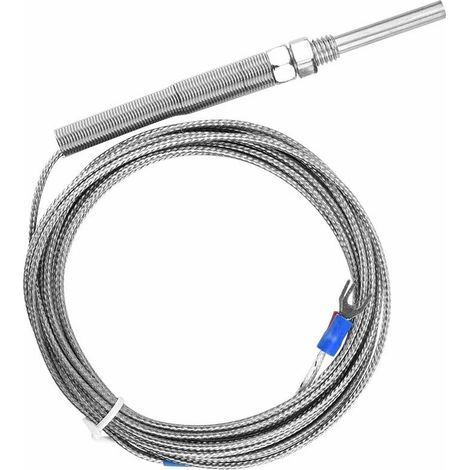 Regolatore di temperatura, sensore termocoppia tipo Keenso K con filettatura M8, sonda termocoppia e cavo sensore di temperatura (5 m) (1/5)