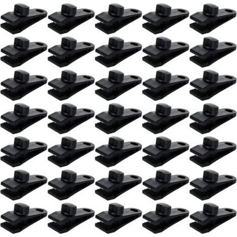 Lot De 30 Clip De Bâche Tente, Pince Pour Bâche De Verrouillage, Pince Pour Bache Pince Pour Auvent Fixation Bache Camping Toile Ombrage Bache De Piscine (1/4)