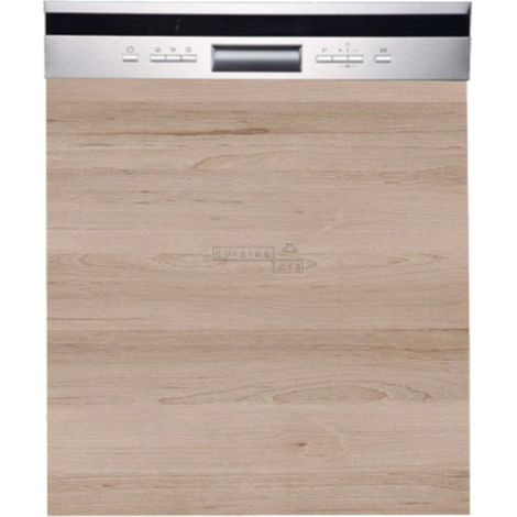 Cuisineandcie – Façade de cuisine pour lave-vaisselle semi-intégrable – Éco chêne naturel – Dimensions L 59,6 x H 57 cm – Effet bois authentique
