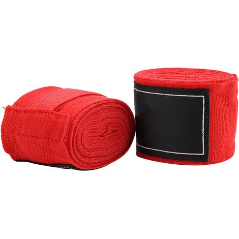 Stück 2,5 m elastische Bandagen für Boxen, Sanda, Muay Thai, MMA, Taekwondo (Rot) (1/5)