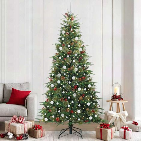 Künstlicher klappbarer Weihnachtsbaum Grün 240 cm PE und PVC (1/5)