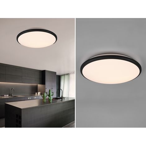 LED Deckenleuchte LIMBUS Schwarz 3 Stufen Dimmer, Warmweiß, Ø 34cm (1/5)