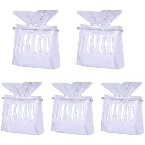 6.6x5.1x4.8 Pack of 5 Beekeeper Queen Bee Dream Catcher Plastic Clip - Clear