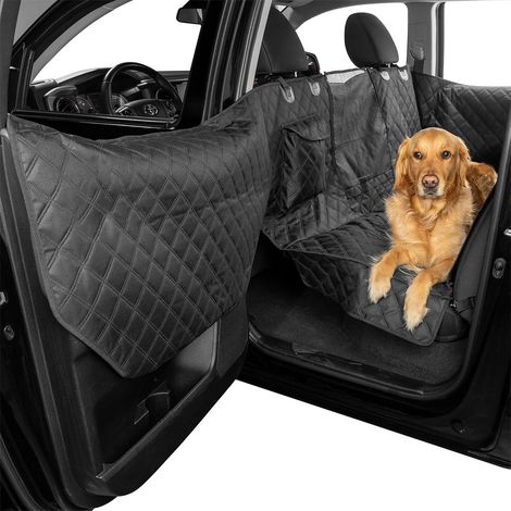 Housse de Siège Auto pour Chien Noire - Protection Imperméable et Anti-Griffures (1/3)