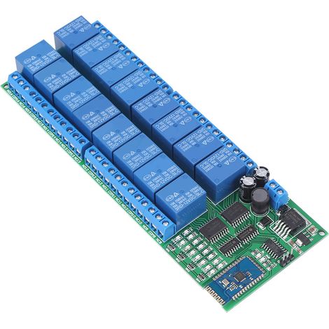 Carte relais Bluetooth 16 canaux 12 V CC avec télécommande sans fil pour téléphone Android (1/5)