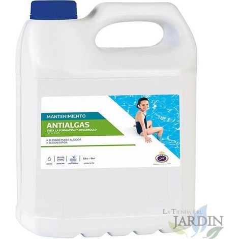 Super Anti Algues Piscine, action curative anti eau verte et eau trouble, Effect Algicide 5 litres