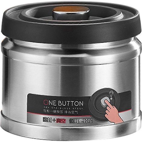Réservoir de stockage de céréales, boîte de rangement en acier inoxydable étanche à l'humidité, 1100 ml (1/5)