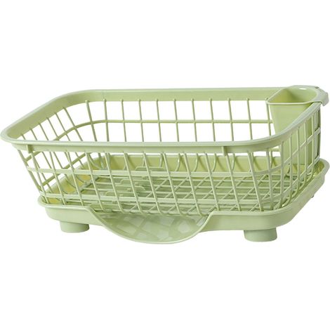 Support Pour Couverts - Porte-Ustensiles Réglable - Séchoir à Vaisselle Pour Évier ou Plan de Travail - 45 x 23,5 x 15,5 cm - Bac À Eau Détachable (1/5)