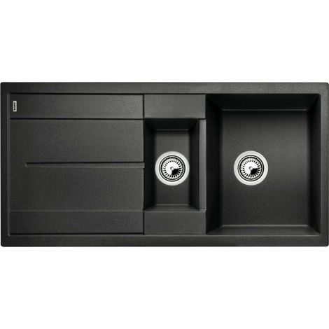 Blanco Metra 6 - Lavello in silgranit, 100x50 cm, nero 525927