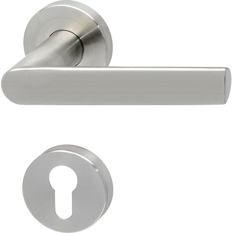 SOLIDO Drückergarnitur DOVER - auf Rosette PZ, 38 - 45, Edelstahl matt