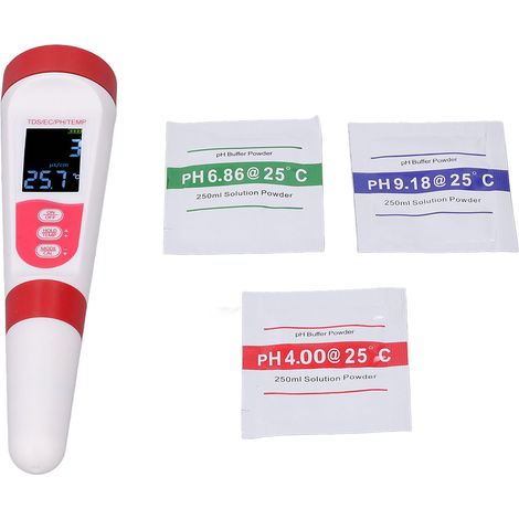 Wasserqualitätsmessgerät – Präzise Messung von pH-Wert, elektrischer Leitfähigkeit, TDS und Temperatur – Modulares 4-in-1-Design (1/5)