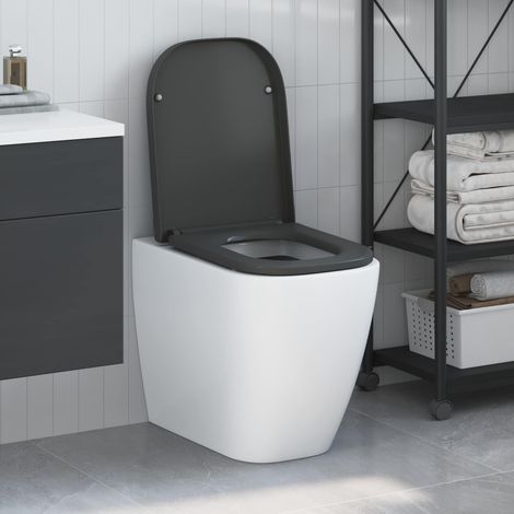 Siège de toilette Anthracite 47,5 x 35 x 3,6 cm Duroplast (1/5)