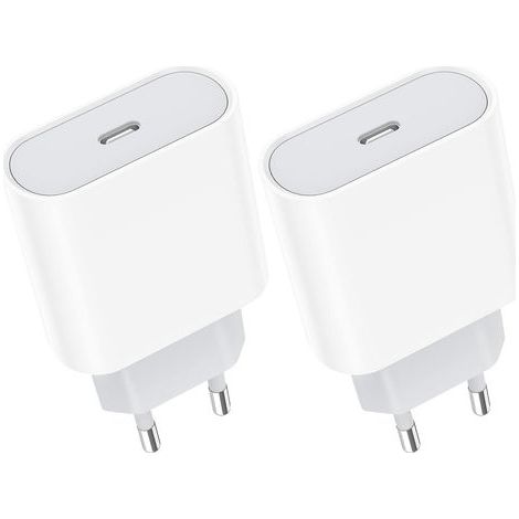20W 2-Pack USB C Rapide Chargeur, USBC Prise Type C Secteur Mural Alimentation Adaptateur (1/5)