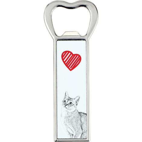 Singapura - un apribottiglie con un gatto, un apri-frigo personalizzato, un regalo unico per uomo di Art-Dog (1/5)