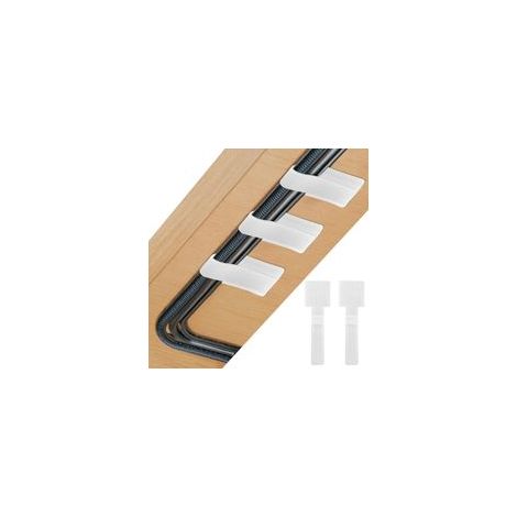 Lot de 100 serre-câbles auto-agrippants, gestion des fils adhésifs, sangles de câbles réglables, enrouleurs de cordon, support de cordon, organisateur de cordon à dos collant pour appareils de cuisine (1/5)