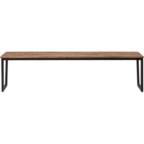 Made In Meubles – Banc de table en bois de manguier 180x29.5cm – Style contemporain – 2 places – Idéal pour salle à manger ou entrée