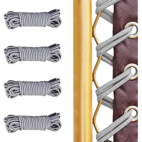 4 Pièces Remplacement Corde, 4 Lacets Elastiques, pour Transat Pliante Inclinable Chaise Fauteuil inclinable, Chaise Longue (1/4)