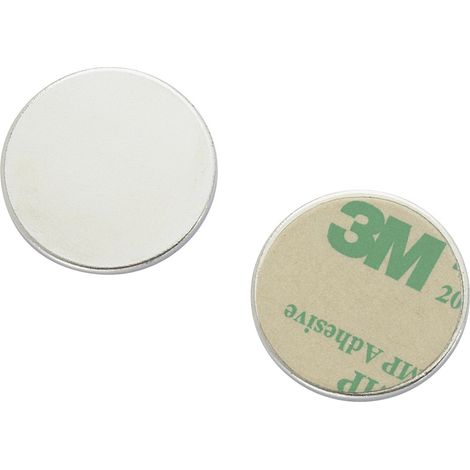 TRU COMPONENTS N35-2502 1563971 Magnet-Pad N35-2502 Silber (Ø) 25 mm 1 St.