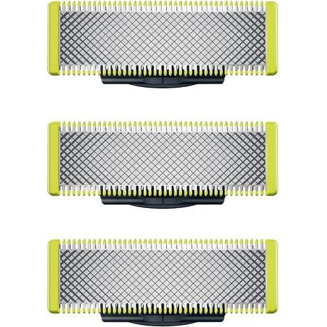 QAZQA Philips QP230/50 Pack Lames OneBlade (X3), Compatibles avec tous les manches OneBlade
