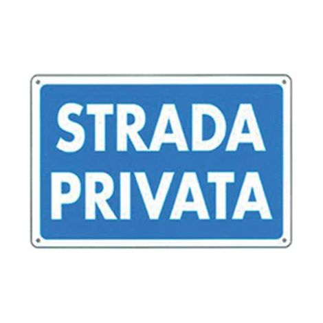 TARGA SEGNALETICA STRADA PRIVATA - PP CM 20X30- 10 pezzi