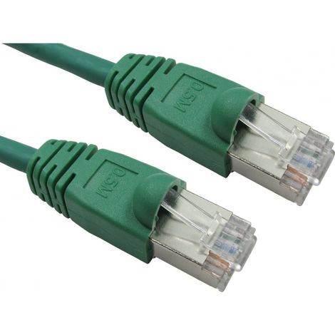 Câble Ethernet catégorie 6 FTP RS PRO, Vert, 10m LSZH Avec connecteur Droit LSZH ( Prix pour 1 )