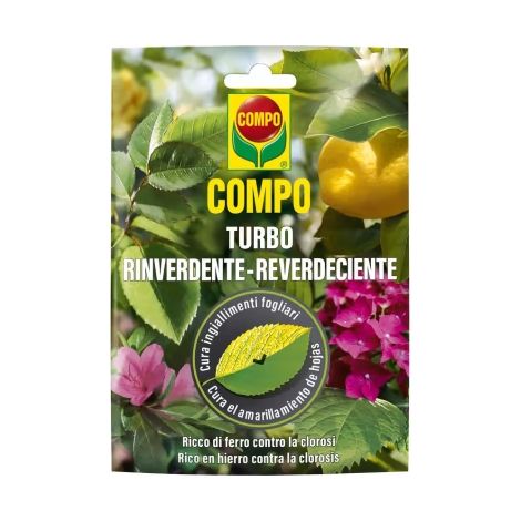 COMPO Turbo Rinverdente, Concime per Curare l'Ingiallimento Fogliare, 20 g
