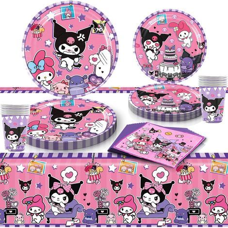 Ensemble de vaisselle de fête d'anniversaire pour enfants, décoration d'anniversaire de dessin animé, vaisselle de fête d'anniversaire