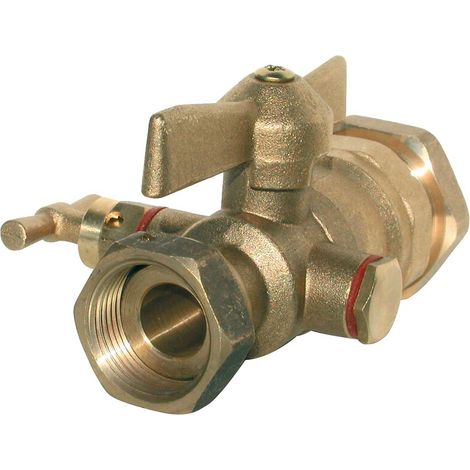 Vanne après compteur écrou 20x27 PE25 avec purge - CODITAL FRANCE