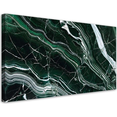 Tableau déco Pierre de marbre vert émeraude 80x40 (1/5)