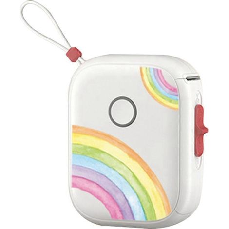 Tragbarer Thermodrucker, Mini-Drucker mit Aufklebern, ideal für Aufbewahrung, Büro und Zuhause, Regenbogenfarben (1/5)