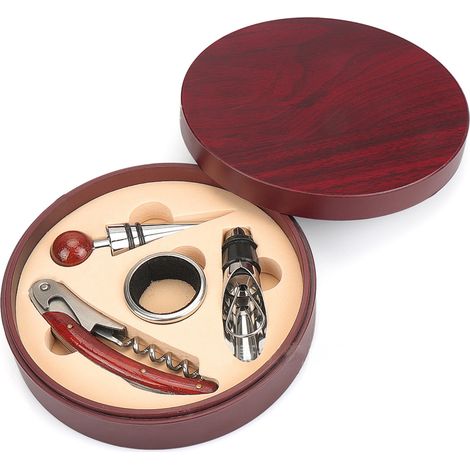 Set di apribottiglie in scatola rotonda (4 pezzi)