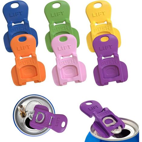 Lot de 6 ouvre botes colorés et couvercles anti fuite bière (1/5)