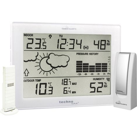 Techno Line Mobile Alerts MA 10006 Funk-Wetterstation Vorhersage für 1 Tag Anzahl Sensoren max. 50 (1/3)
