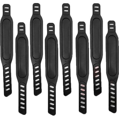 Lot de 8 sangles de pédales pour vélo d'exercice, sangles de pédales réglables pour vélo d'appartement ou vélo de spinning, à domicile ou à la maison. (1/5)