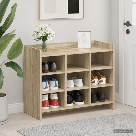 vidaXL Armario Zapatero Roble Sonoma 85 x 39,5 x 70 cm (1/5)