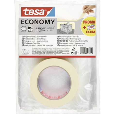 tesa Economy 55421-00000-05 Ruban de masquage pour peinture blanc 1 set W695612 (1/2)