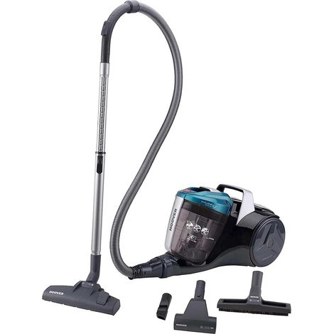 Aspirateur Traineau sans Sac, Technologie Cyclonique, Grandes Performances d'aspiration, 2,3L, 700 W, Noir/Émeraude (1/5)