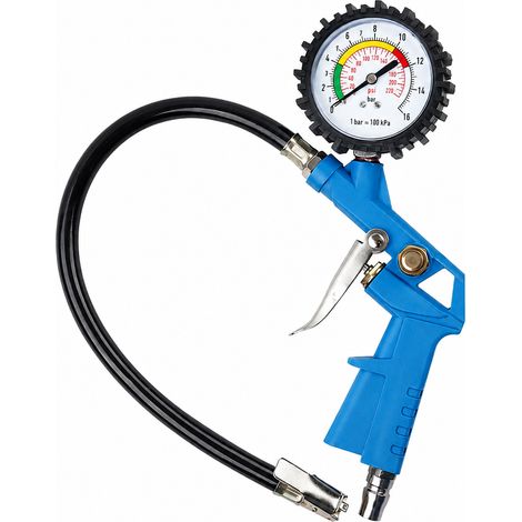 Pistolet manomètre de gonflage et contrôle de pression des pneus modèle plastique bleu 0-220 PSI réf 4423 24,2 × 7,5 × 3 cm 400 g – Livraison gratuite