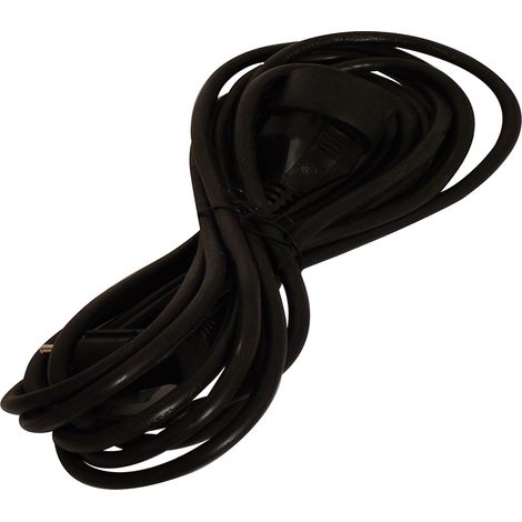Prolongateur HO5VVF 3x1,5mm²- 5m - Noir - Chacon