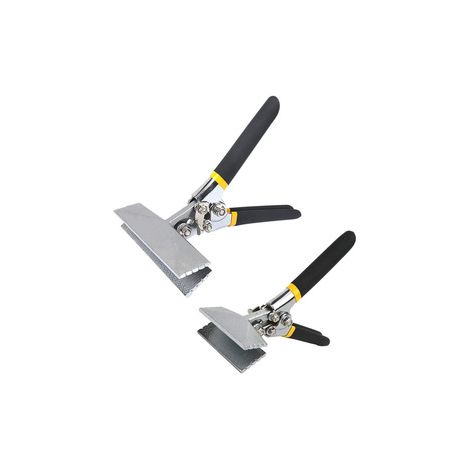 2 pinces à sertir manuelles 3″ et 6″ – Plieuse de tôle à mors droits – Outil de carrosserie pour ourlet et joint étanche
