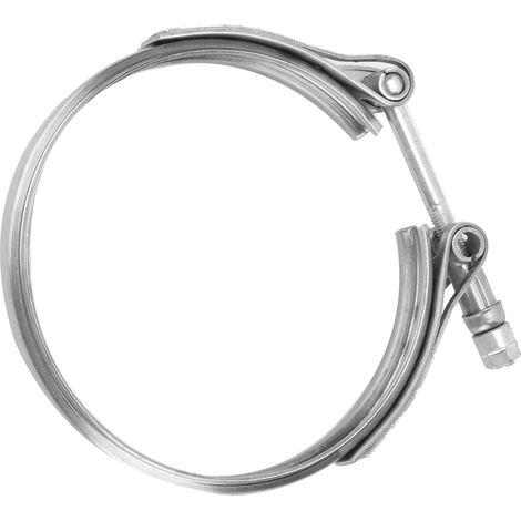Collier de serrage en V pour échappement de turbocompresseur automobile 186917 109-114 mm / 4,3-4,5 pouces, compatible avec Holset HX52 HX55 (1/5)