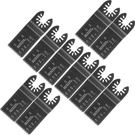 10 oszillierende Multifunktions-Sägeblätter, 35 mm, aus hochkohlenstoffhaltigem Stahl, grobe Verzahnung (1/5)