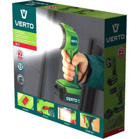 Perceuse-visseuse sans fil 2 x 20 V, batterie Li-Ion/1,5 Ah, coffret + lampe torche (1/3)