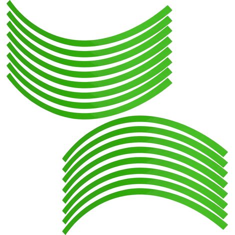 Bande adhésive réfléchissante universelle pour roues de voiture et moto, film décoratif autocollant 6 couleurs vert fluorescent (1/5)