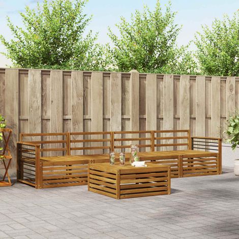vidaXL Outdoor-Sofagarnitur 5 pcs Natur Massivholz Akazie (1/5)