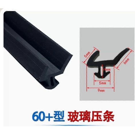 Bandes d'étanchéité EPDM 10M pour pont de porte/fenêtre en aluminium, isolation acoustique étanche (MK007) (1/5)